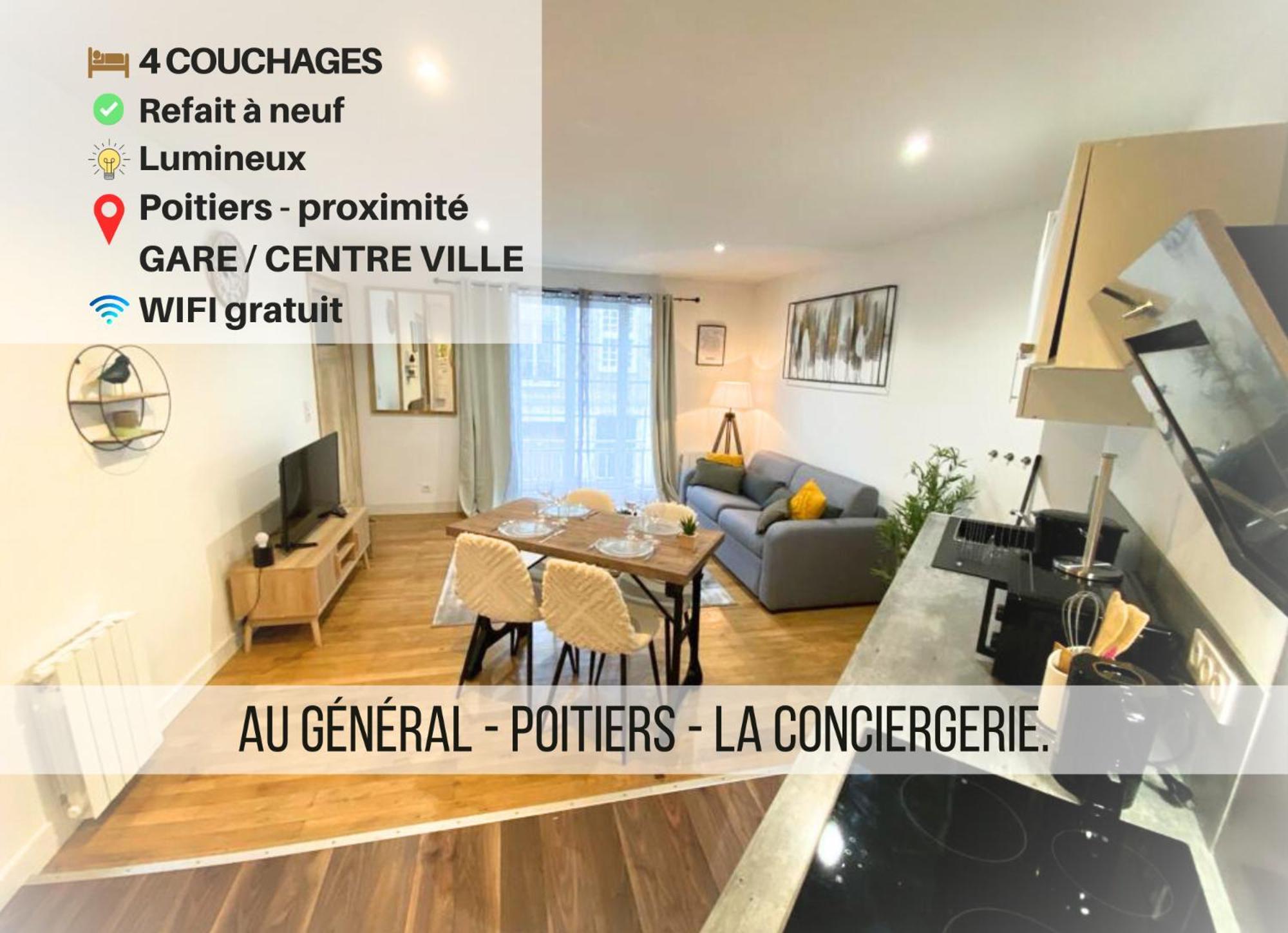 Apartament Le General - 4 Personnes - Poitiers - La Conciergerie Zewnętrze zdjęcie